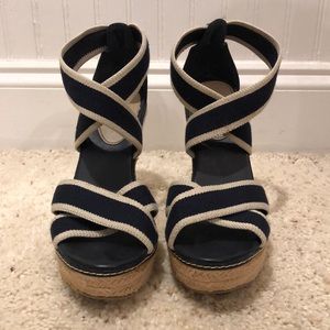 Navy Blue wrap wedge